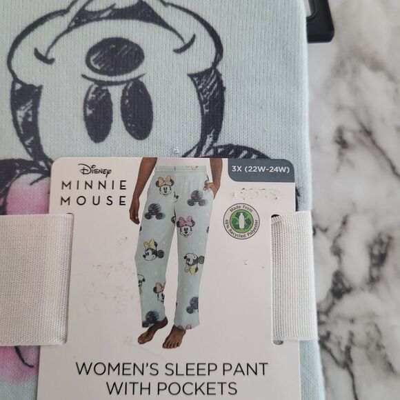 Minnie And Mickie Mouse Women's Printed Sleep Pants With Pockets Size 3X - Picture 11 of 13